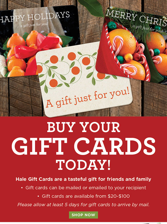 Let your Loved Ones know a Special Gift is on the way! - Hale Groves